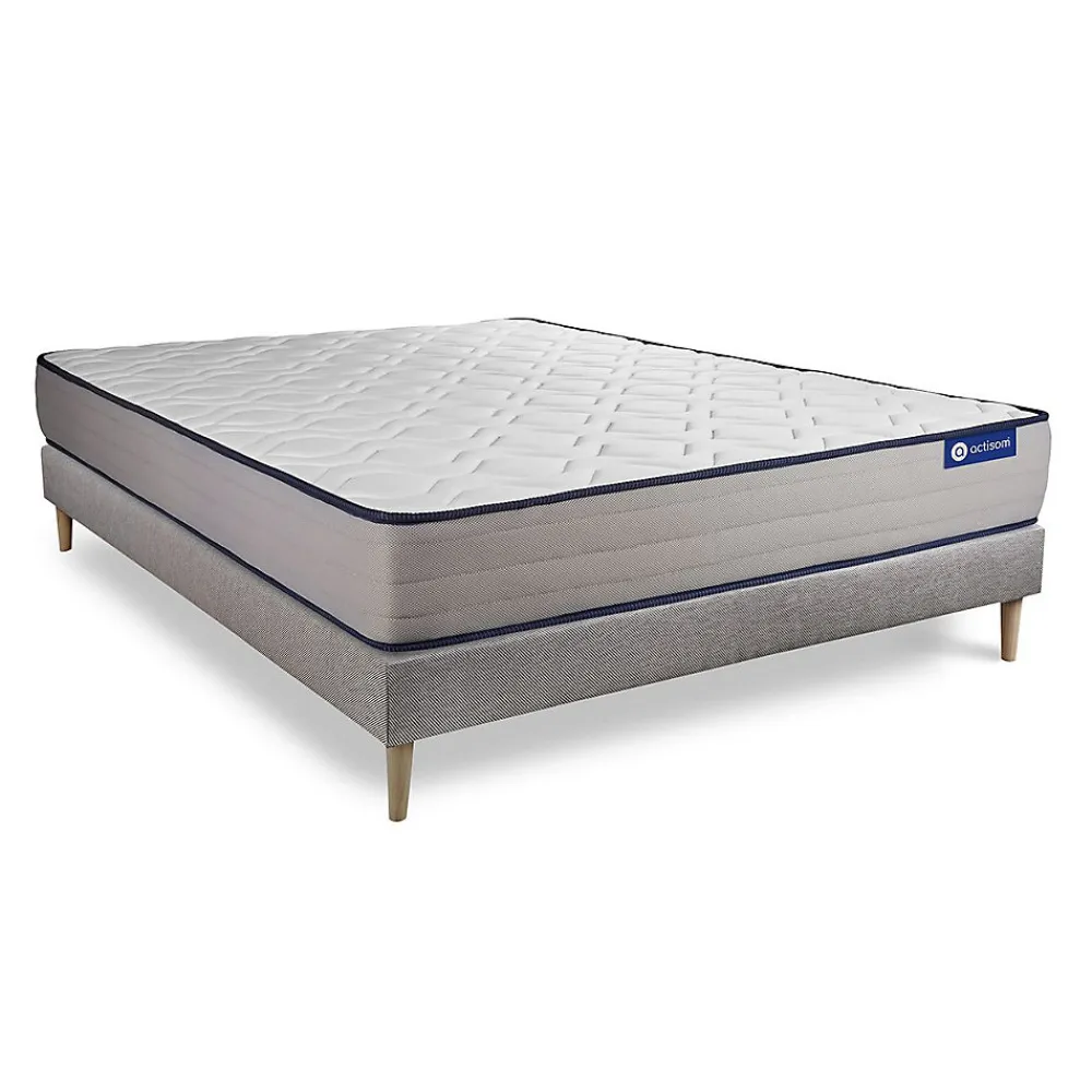 Actisom Ensemble Latex et mémoire de forme de confort Ferme avec sommier kit* Ensemble Sommier Et Matelas