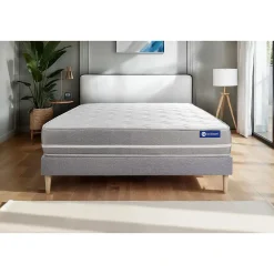 Actisom Ensemble Latex et mémoire de forme de confort Equilibré avec sommier kit* Ensemble Sommier Et Matelas