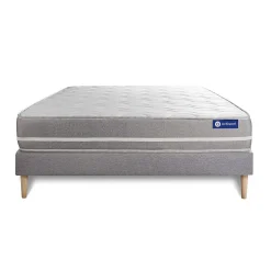 Actisom Ensemble Latex et mémoire de forme de confort Equilibré avec sommier kit* Ensemble Sommier Et Matelas