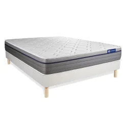 Actisom Ensemble Latex et mémoire de forme de confort Equilibré avec sommier kit* Ensemble Sommier Et Matelas
