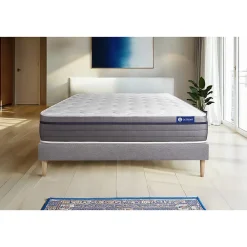 Actisom Ensemble Latex et mémoire de forme de confort Equilibré avec sommier kit* Ensemble Sommier Et Matelas
