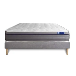 Actisom Ensemble Latex et mémoire de forme de confort Equilibré avec sommier kit* Ensemble Sommier Et Matelas