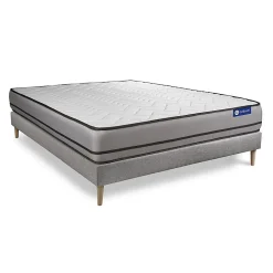 Actisom Ensemble Latex et mémoire de forme de confort Très ferme avec sommier kit* Ensemble Sommier Et Matelas