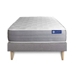 Actisom Ensemble Latex et mémoire de forme de confort Mi-ferme avec sommier kit* Ensemble Sommier Et Matelas