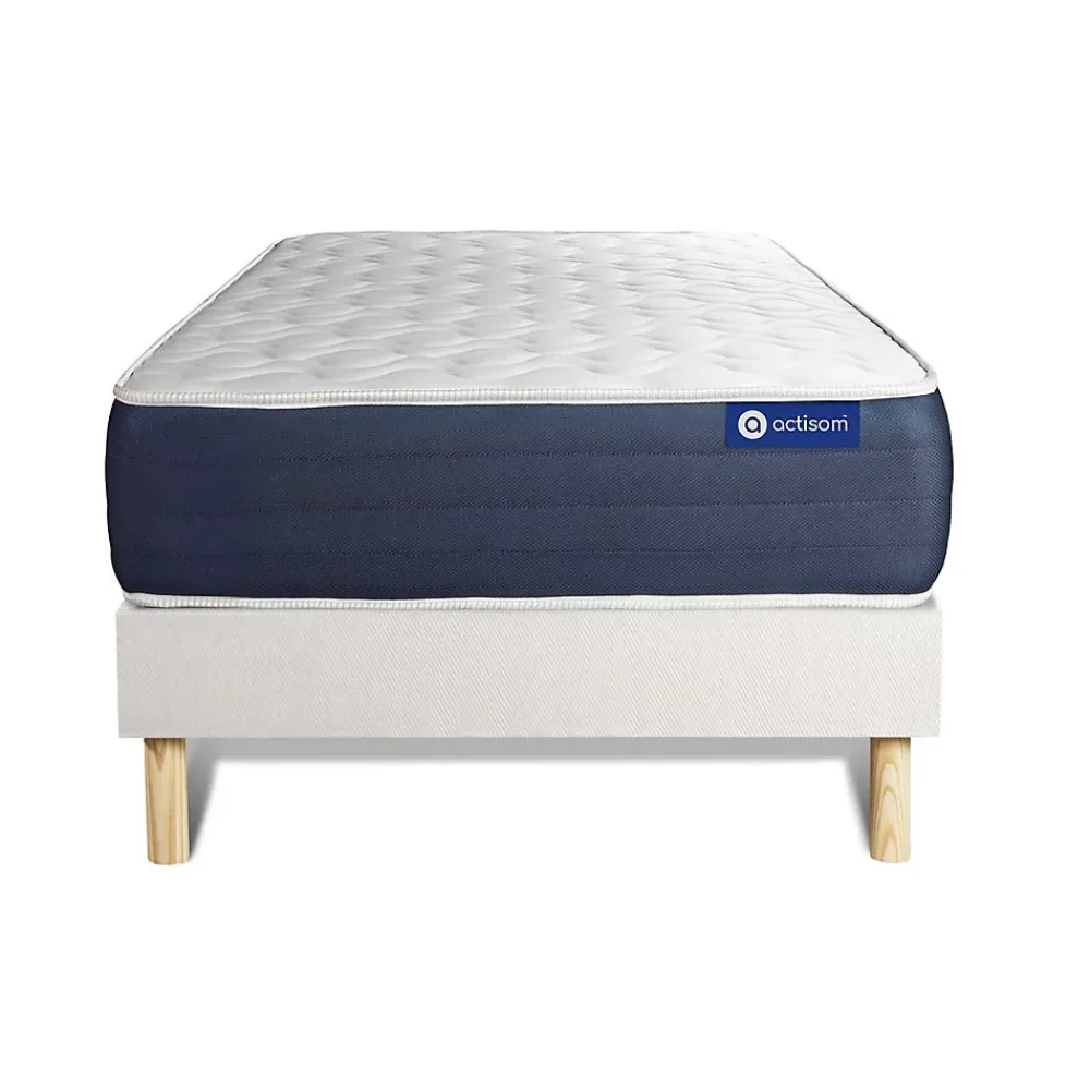 Actisom Ensemble Latex et mémoire de forme de confort Equilibré avec sommier kit* Ensemble Sommier Et Matelas