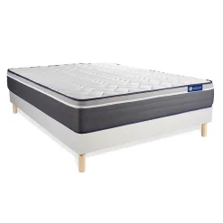 Actisom Ensemble Latex et mémoire de forme de confort Très ferme avec sommier kit* Ensemble Sommier Et Matelas