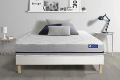 Actisom Ensemble Latex et mémoire de forme de confort Mi-ferme avec sommier kit* Ensemble Sommier Et Matelas