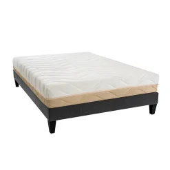 Bellecour Ensemble Leman 140x190 cm Matelas Mousse + Sommier Bois* Ensemble Sommier Et Matelas