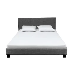 Weber Industries Ensemble Matelas + Lit 140x190 DUBLIN / Gris foncé* Ensemble Sommier Et Matelas