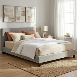 Ensemble Matelas + Lit 140x190 DUBLIN / Gris clair>Weber Industries