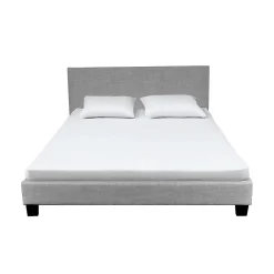 Ensemble Matelas + Lit 140x190 DUBLIN / Gris clair>Weber Industries