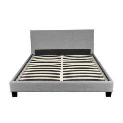 Ensemble Matelas + Lit 140x190 DUBLIN / Gris clair><noscript><img width=