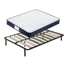 Ensemble Matelas à ressorts + Sommier avec lattes larges 140x190cm, Epaisseur du Matelas 22cm>Teeno Best