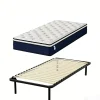Teeno Ensemble Matelas à ressorts +Sommier à Lattes sur Pieds, 90x190cm, Epaisseur du Matelas 25cm* Ensemble Sommier Et Matelas