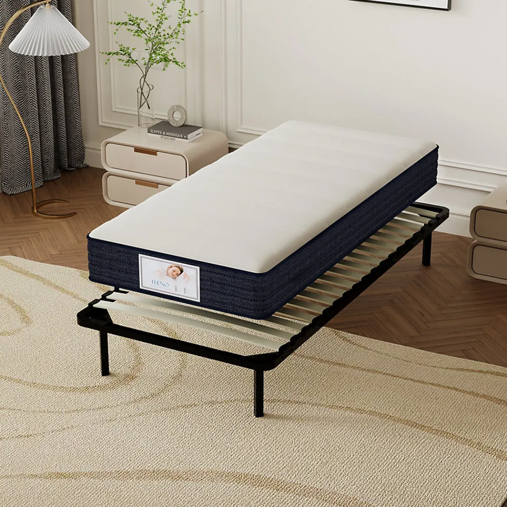 Ensemble Matelas à ressorts +Sommier à Lattes sur Pieds, 90x190cm, Epaisseur du Matelas 22cm>Teeno Hot