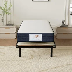 Ensemble Matelas à ressorts +Sommier à Lattes sur Pieds, 90x190cm, Epaisseur du Matelas 22cm><noscript><img width=