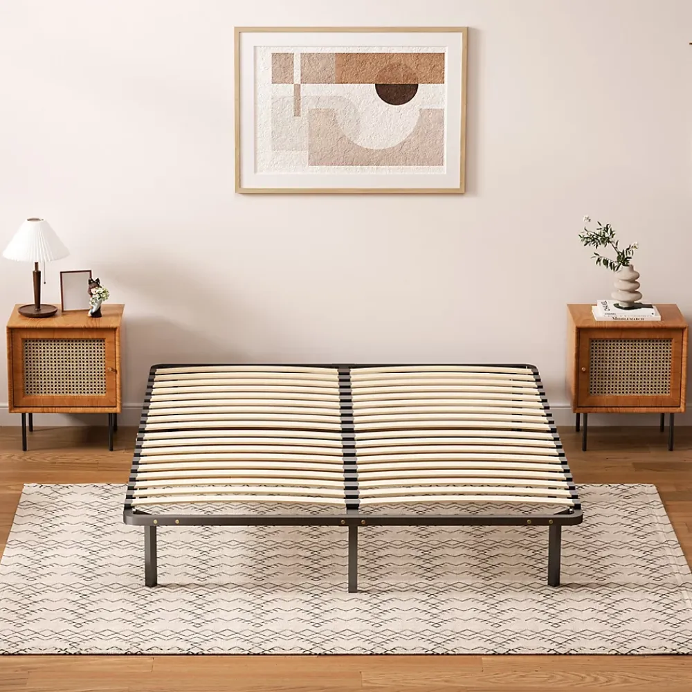 Teeno Ensemble Matelas à ressorts +Sommier à Lattes sur Pieds, 160x200cm, Epaisseur du Matelas 20cm* Ensemble Sommier Et Matelas