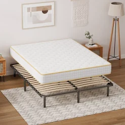 Teeno Ensemble Matelas en mousse + Sommier à Lattes 160x200cm, Epaisseur du Matelas 18 cm* Ensemble Sommier Et Matelas