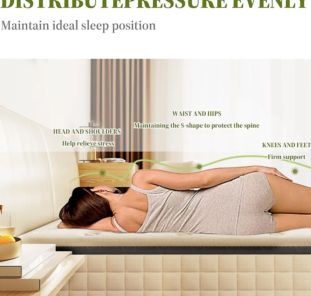 Teeno Ensemble Matelas en Mousse+ Cadre de lit en métal 160x200cm, Epaisseur du Matelas 22cm* Ensemble Sommier Et Matelas