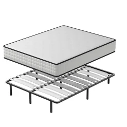 Ensemble Matelas en mousse + Sommier avec lattes larges 140x190cm, Epaisseur du Matelas 22cm>Teeno Discount