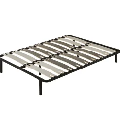 Ensemble matelas mousse + sommier à lattes 160x200 cm, épaisseur du matelas 18 cm, cadre de lit avec pieds>Teeno Clearance
