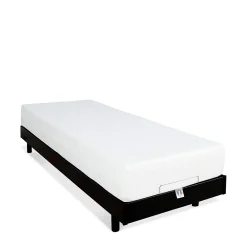 Bellecour Ensemble Matelas Mousse Accueil Mémoire de forme + Sommier électrique Flex 90x200 cm* Ensemble Sommier Et Matelas