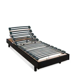 Bellecour Ensemble Matelas Mousse Accueil Mémoire de forme + Sommier électrique Flex 90x200 cm* Ensemble Sommier Et Matelas