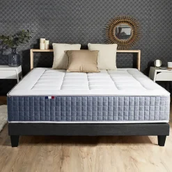Idliterie Ensemble matelas ressort 7 zones et mémoire forme sommier 140x190* Ensemble Sommier Et Matelas