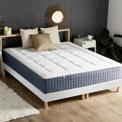 Ensemble matelas ressort 7 zones et mémoire forme sommier 2x80x200><noscript><img data-lazyloaded=