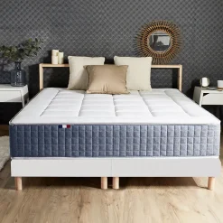 Ensemble matelas ressort 7 zones et mémoire forme sommier 2x80x200><noscript><img data-lazyloaded=