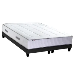 Ensemble matelas ressort 7 zones mémoire forme sommier 2x90x200>Idliterie Outlet