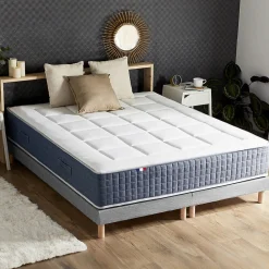 Ensemble matelas ressort 7 zones et mémoire forme sommier 2x80x200><noscript><img data-lazyloaded=