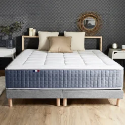 Ensemble matelas ressort 7 zones et mémoire forme sommier 2x80x200><noscript><img data-lazyloaded=