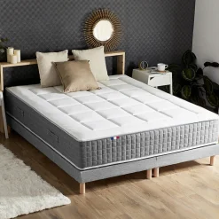 Ensemble matelas ressort 7 zones et sommier 2x80x200><noscript><img width=