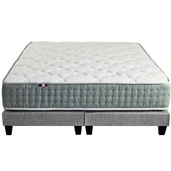 Ensemble matelas ressort 7 zones face hiver/eté différente 2x80x200><noscript><img width=
