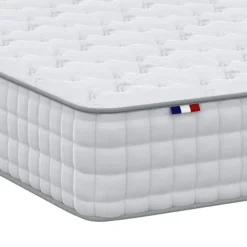 Idliterie Ensemble matelas ressorts ASTRE + sommier kit gris à lattes flexibles 160x200* Ensemble Sommier Et Matelas