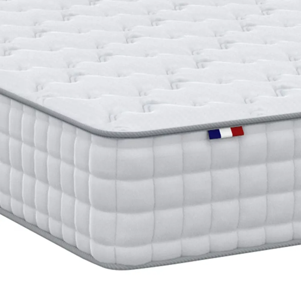 Idliterie Ensemble matelas ressorts ASTRE + sommier kit gris à lattes flexibles 160x200* Ensemble Sommier Et Matelas