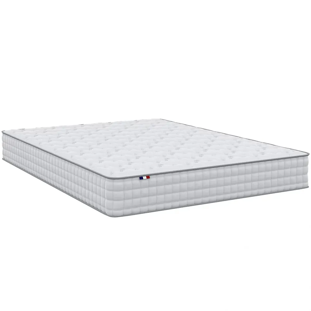 Idliterie Ensemble matelas ressorts ASTRE + sommier kit gris à lattes flexibles 160x200* Ensemble Sommier Et Matelas