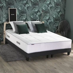 Idliterie Ensemble matelas ressorts 7 zones sommier 2x80x200* Ensemble Sommier Et Matelas
