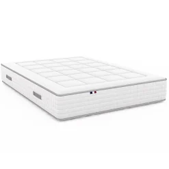 Idliterie Ensemble matelas ressorts 7 zones PALACIO + sommier en kit beige lattes flexibles 160x200* Ensemble Sommier Et Matelas