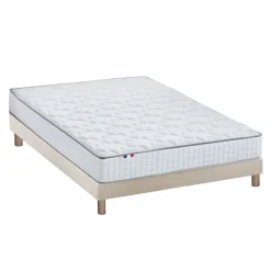 Ensemble matelas ressorts ASTRE + sommier kit beige à lattes flexibles 160x200>Idliterie Sale