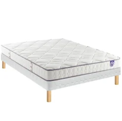 Ensemble HAPPY LIT + Sommier Twist + Pied 90x190 Latex>Merinos Online