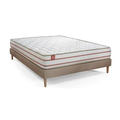 Ensemble Mémoire de forme de confort Très ferme avec sommier tapissier>Marmottes & Co Discount