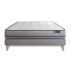 Actisom Ensemble Mémoire de forme de confort Très ferme avec sommier kit* Ensemble Sommier Et Matelas