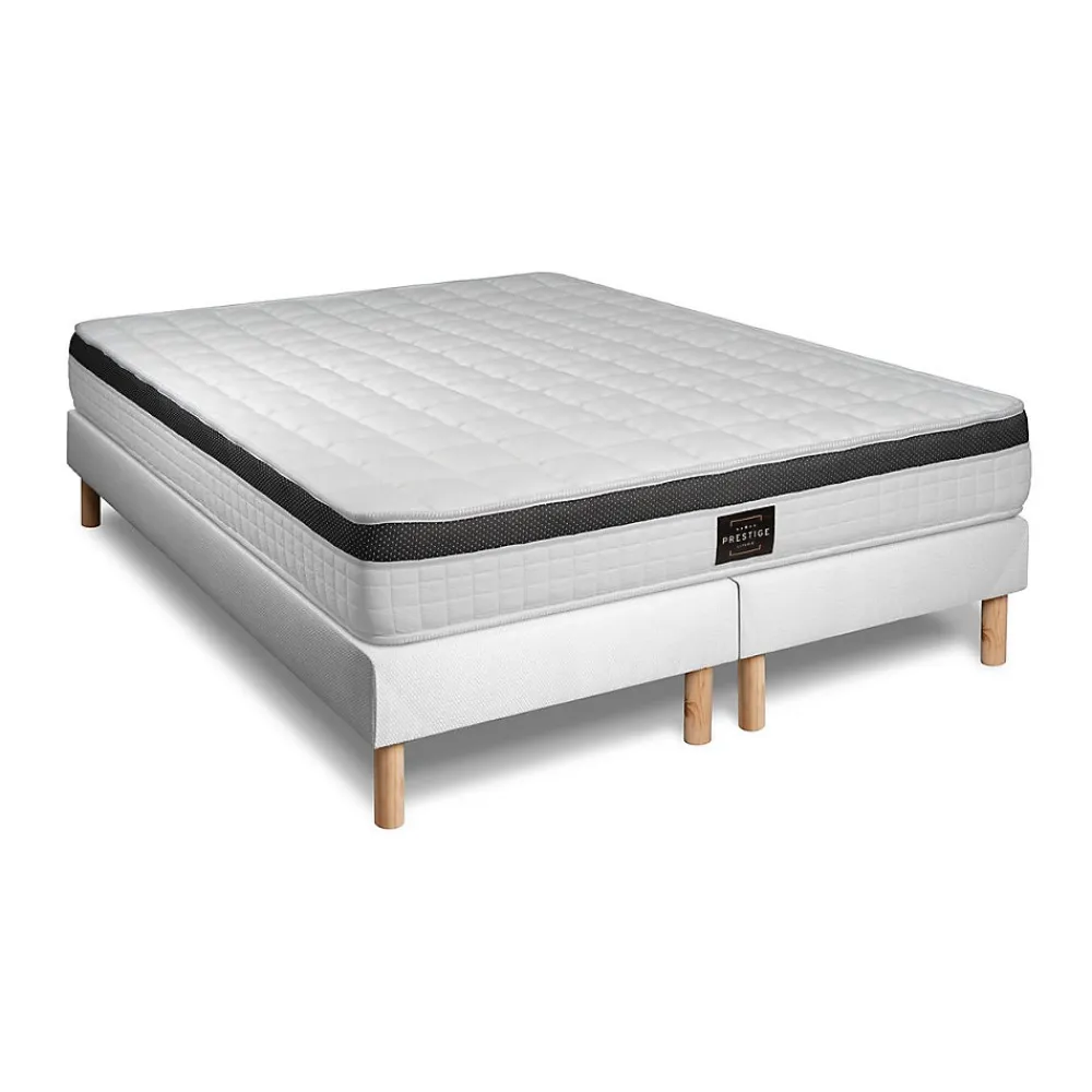 Ensemble Mémoire de forme de confort Ferme avec sommier tapissier>Prestige Literie