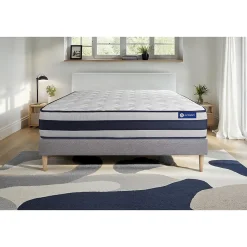 Ensemble Mémoire de forme de confort Ferme avec sommier kit><noscript><img width=