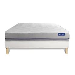 Actisom Ensemble Mémoire de forme de confort Mi-ferme avec sommier kit* Ensemble Sommier Et Matelas