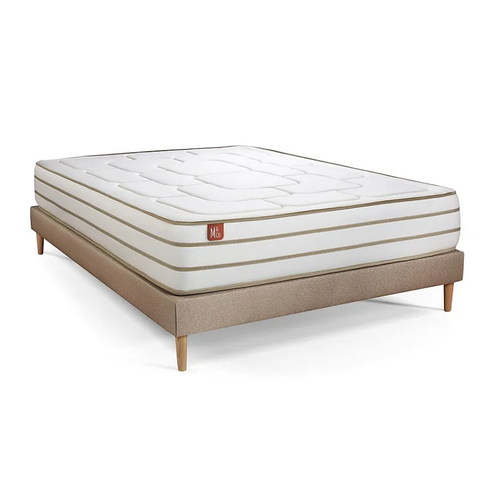 Ensemble Mémoire de forme de confort Equilibré avec sommier kit>Marmottes & Co Sale