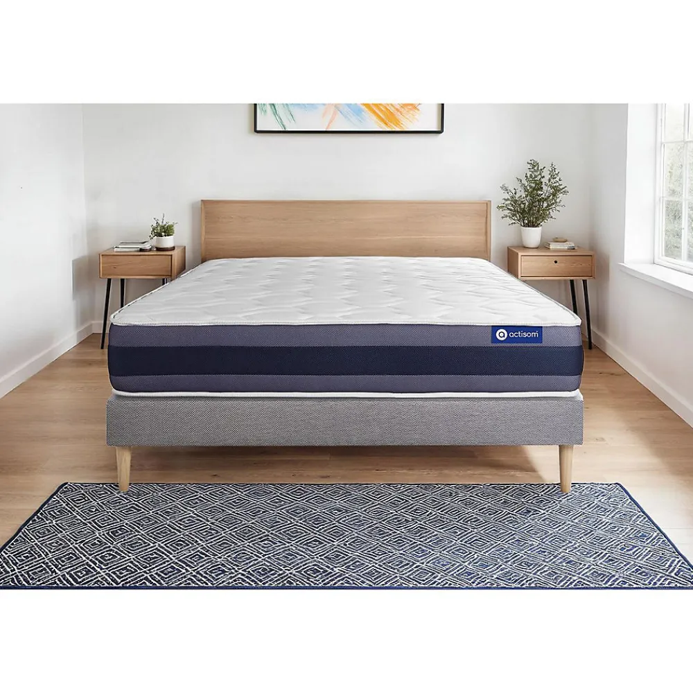 Actisom Ensemble Mémoire de forme de confort Equilibré avec sommier kit* Ensemble Sommier Et Matelas