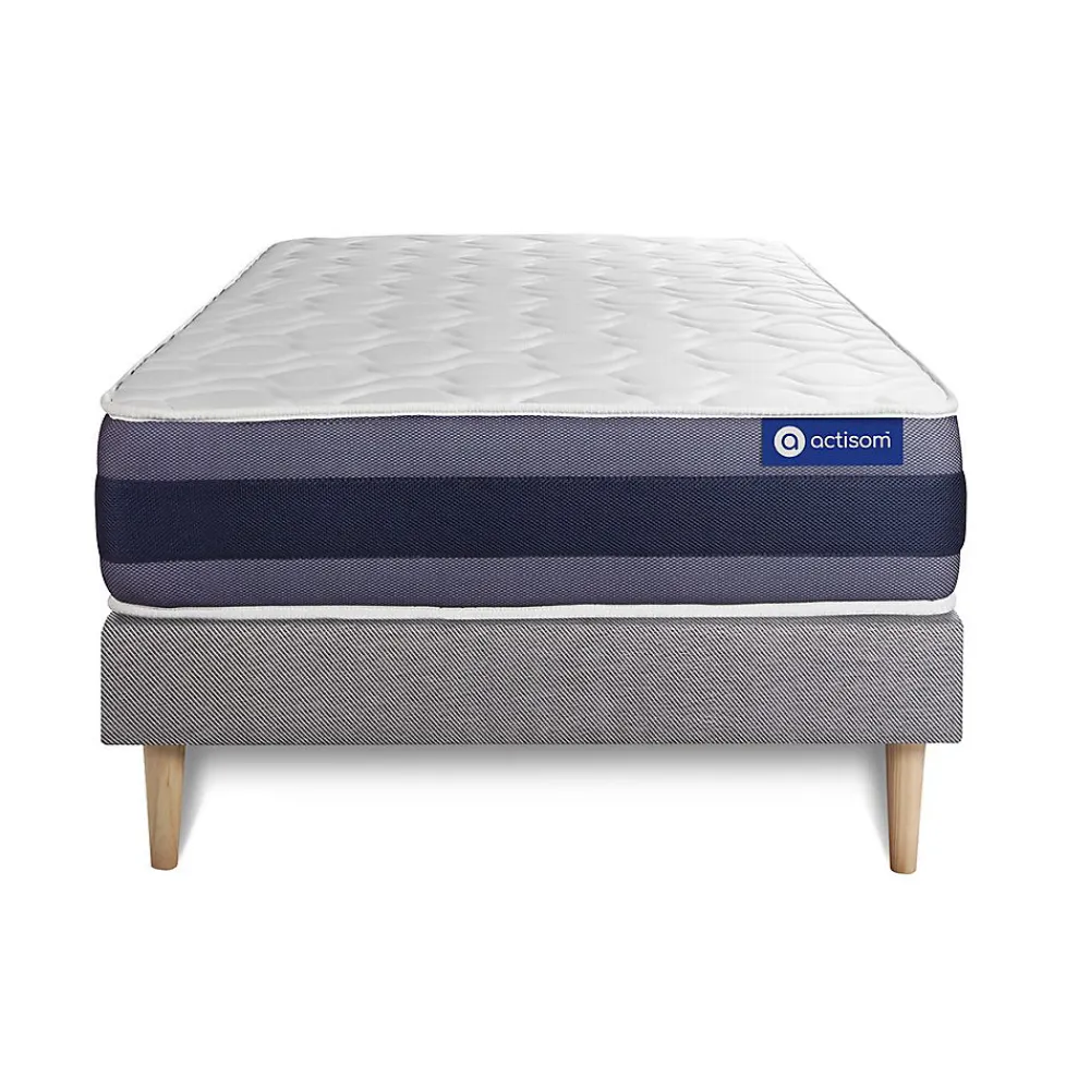 Actisom Ensemble Mémoire de forme de confort Equilibré avec sommier kit* Ensemble Sommier Et Matelas